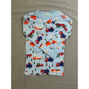 Hanna Andersson Size 4 Boys Christmas Construction Pajama Top